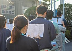 朝礼の様子