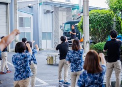 朝礼の様子